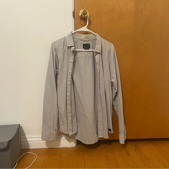 GREY BUTTON UP - Picture 2 of 10